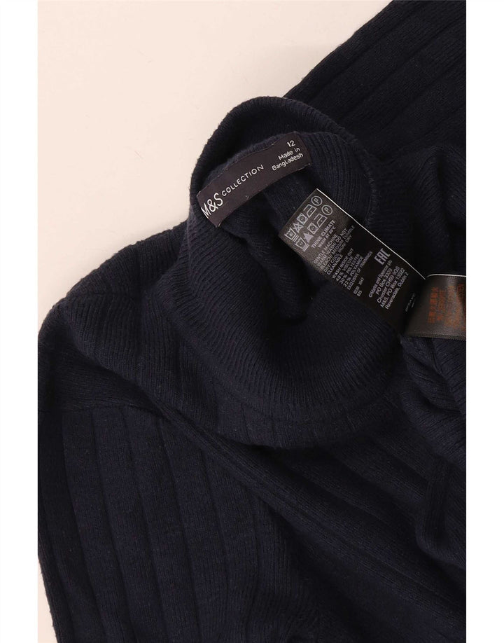 Marks & Spencer Rollkragenpullover für Damen, Gr. 12, mittelgroß, Marineblau