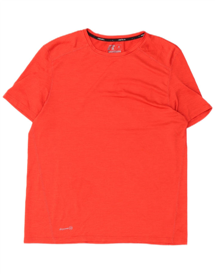 RUSSELL ATHLETIC Herren T-Shirt Top UK 38/40 Mittelrotes Polyester
