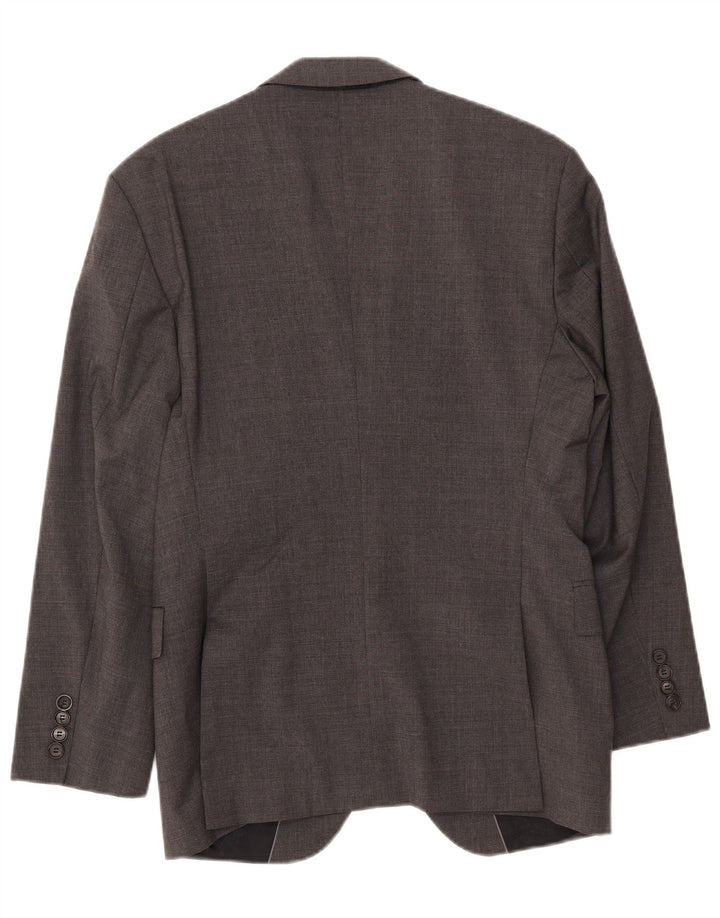 HUGO BOSS Herren-Blazer mit 2 Knöpfen, EU 48, mittelgraue Wolle