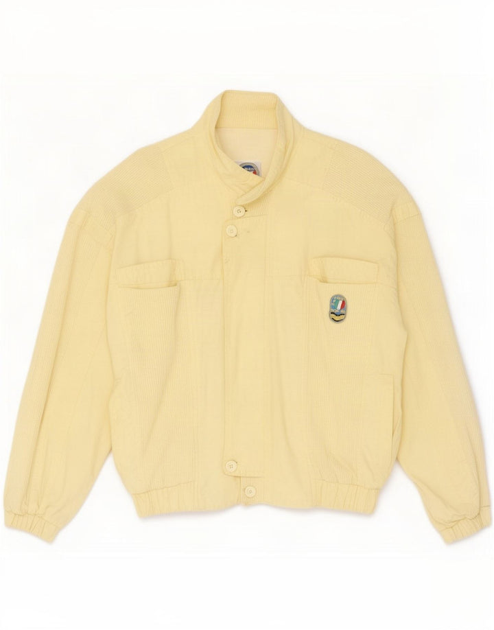 POP 84 Herren Bomberjacke UK 40 Große gelbe Baumwolle