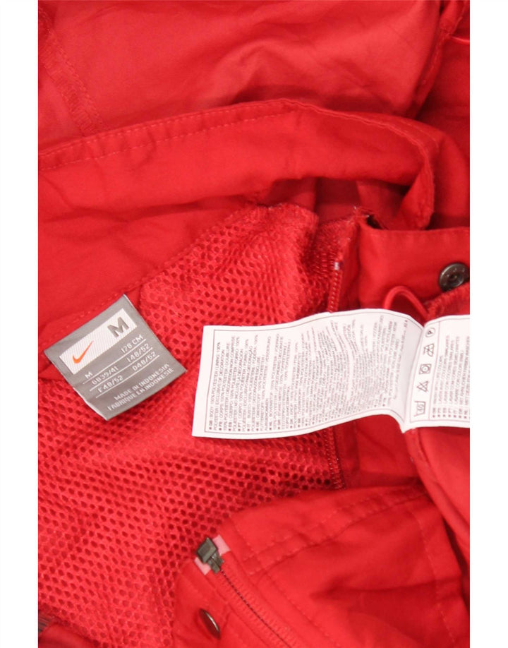 Nike Herren-Trainingsanzug mit Kapuze, Oberjacke, Mittelrotes Farbblock-Polyester