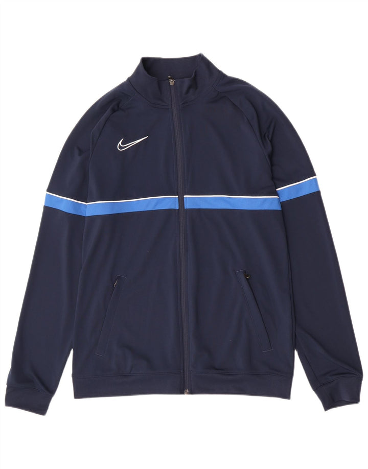 Nike Herren Dri Fit Trainingsanzug-Top-Jacke, groß, Marineblau, Farbblock
