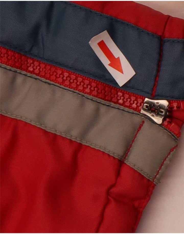 Vintage Herren Bomberjacke UK 36 Small Rot Colourblock Polyester