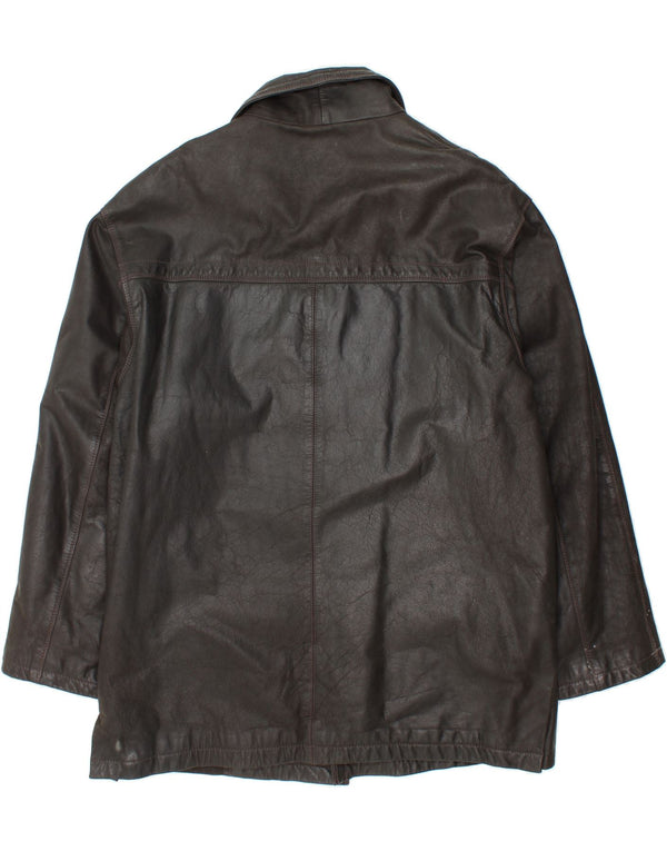 ROUTE 66 Herren Ledermantel UK 46 3XL Schwarzes Leder