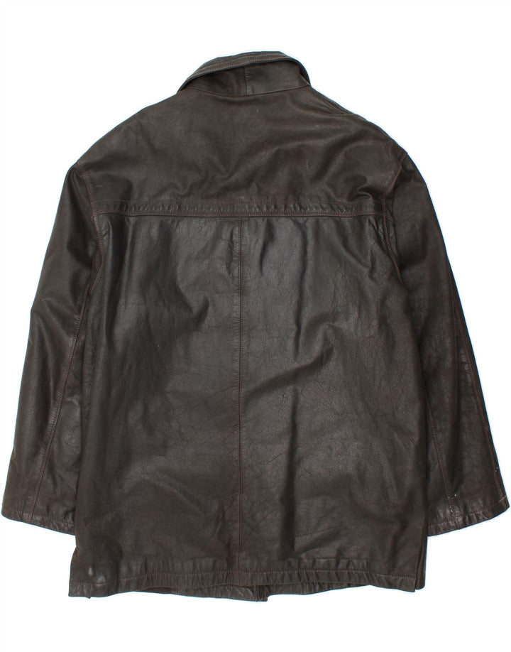 ROUTE 66 Herren Ledermantel UK 46 3XL Schwarzes Leder