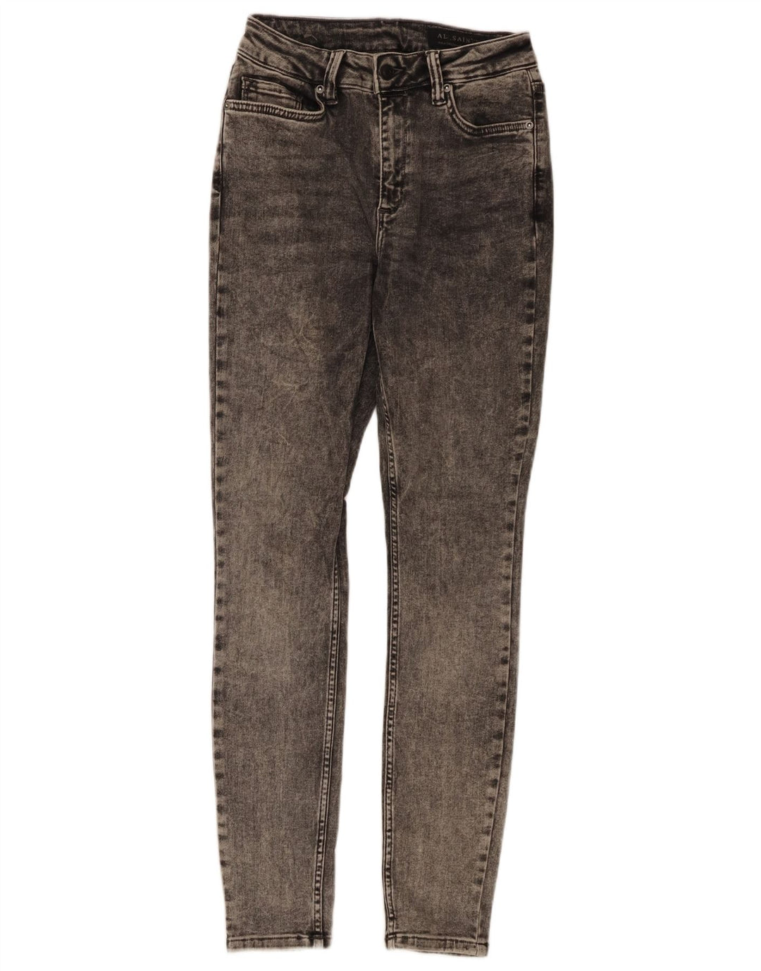 ALL SAINTS Röhrenjeans für Damen, mittelgroß, W28, L29, graue Baumwolle