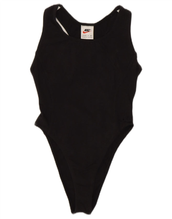 Nike Damen Ärmelloser Body US 4/6 Small Schwarz Baumwolle