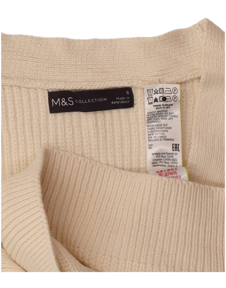 Marks & Spencer Herren-Weste, Tanktop, Größe S, cremefarbene Baumwolle
