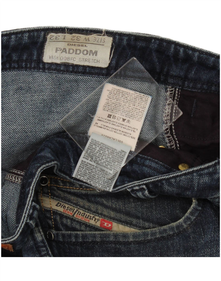 Diesel Herren Paddom Straight Jeans W32 L32 Blaue Baumwolle