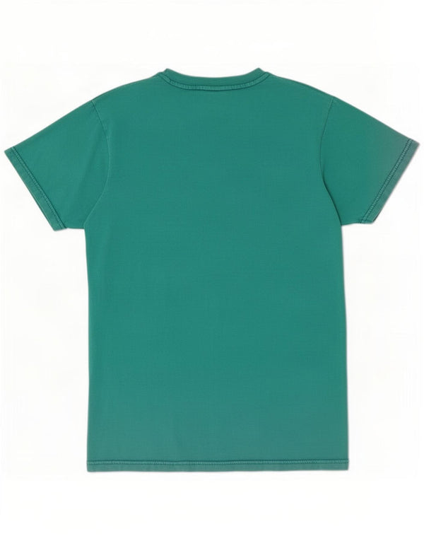 Diesel Womens Graphic T-Shirt Top UK 14 Mittelgrüne Baumwolle