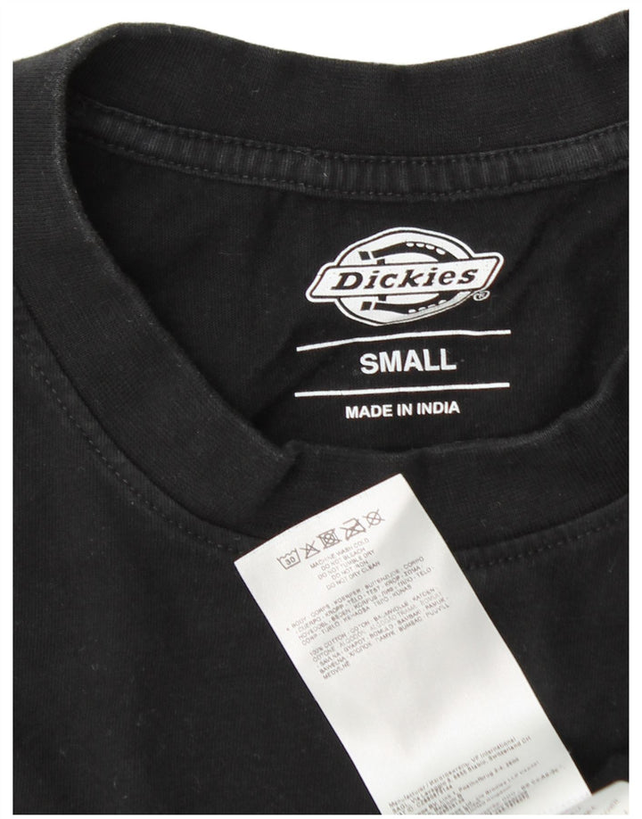 DICKIES Herren Graphic Graphic T-Shirt Top Small Schwarz Baumwolle