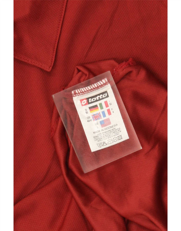 Lotto Herren-Poloshirt, UK 40/42, Größe L, Kastanienbraun, Polyester