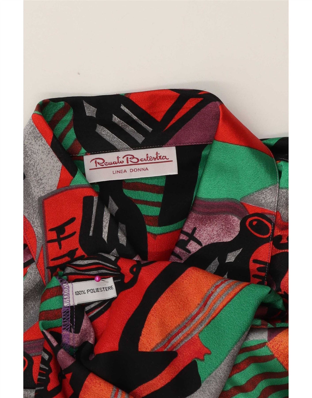 Renato Balestra Damen-Hemd UK 16, groß, mehrfarbig, geometrisch