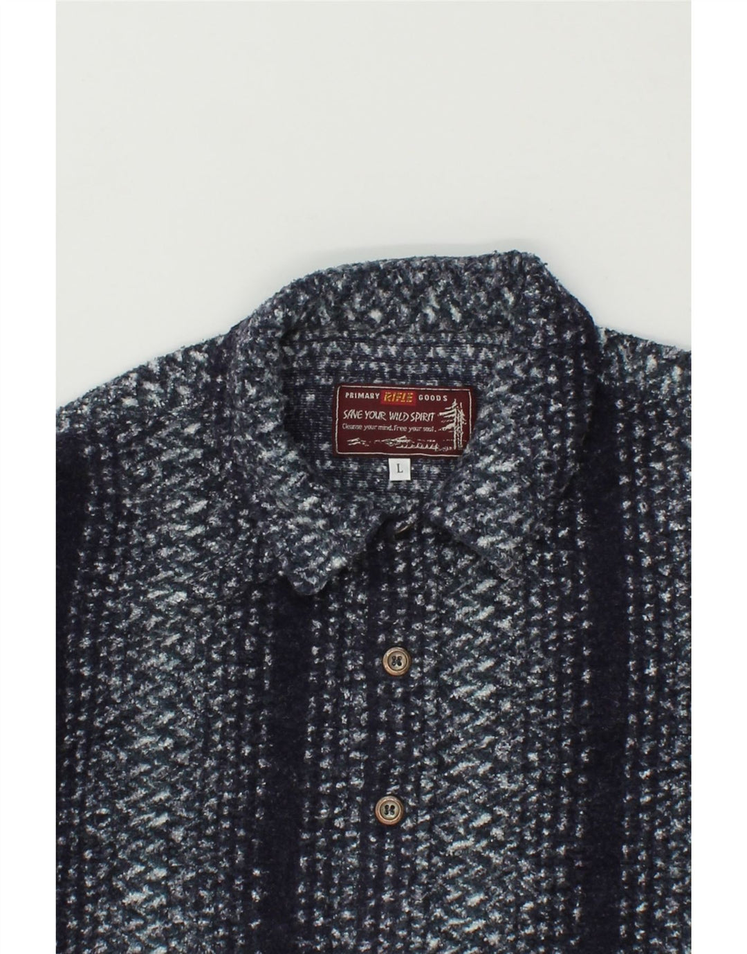 RIFLE Mens Cardigan Sweater Large Navy Blue Striped Acrylic Vintage Rifle and Second-Hand Rifle from Messina Hembry 