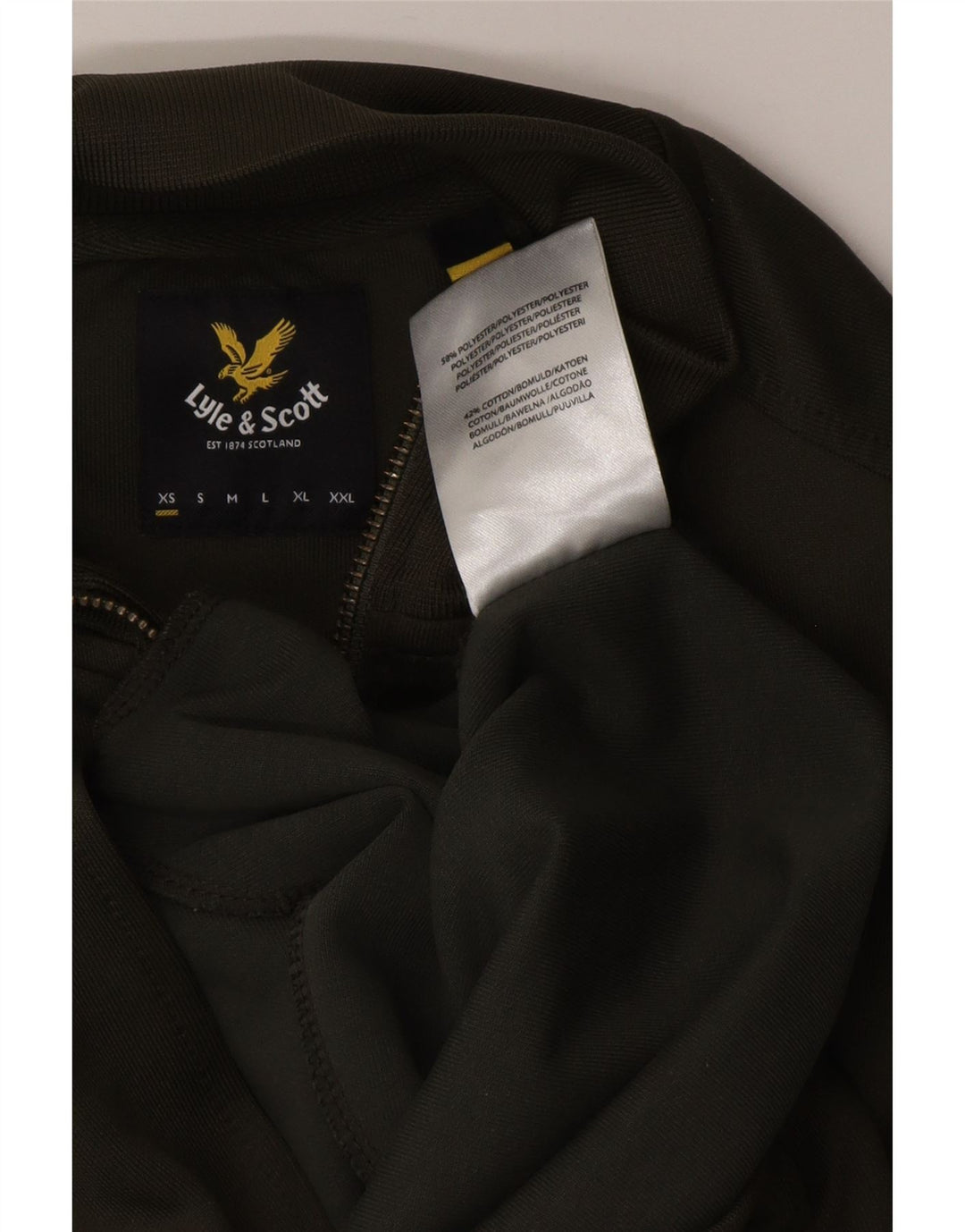 LYLE & SCOTT Damen-Trainingsanzug-Oberteiljacke UK 6 XS Khaki Polyester