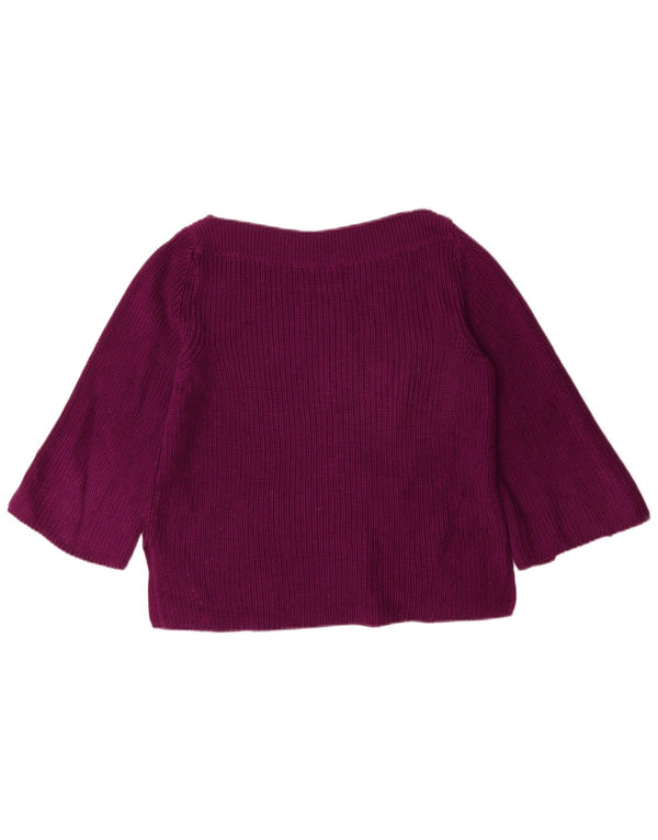 Massimo Dutti Damen-Pullover mit 3/4-Ärmeln und U-Boot-Ausschnitt, Gr. 10, Größe S, Kastanienbraun