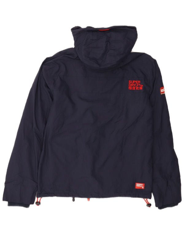 Superdry Damen Graphic Windjacke UK 14 Mittel Marineblau