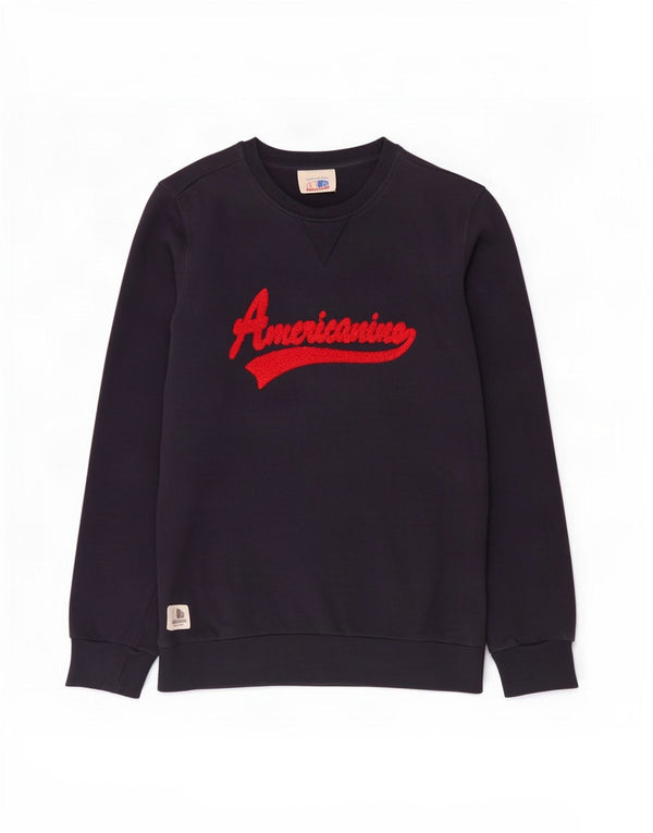 Americanino Grafik-Sweatshirt für Mädchen, 13–14 Jahre, marineblaue Baumwolle