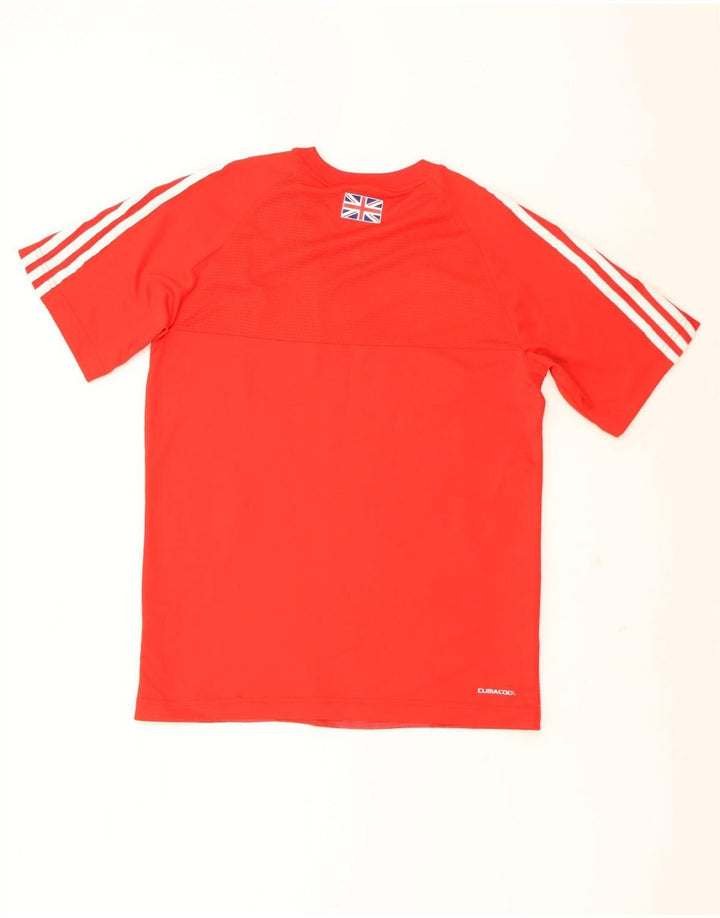 ADIDAS Herren Team GB Graphic T-Shirt Top Small Rot Polyester