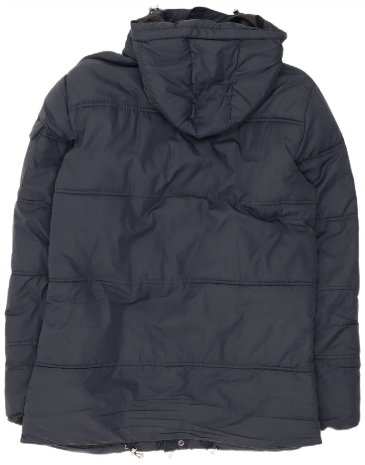 Lotto gepolsterte Herrenjacke mit Kapuze, UK 44 2XL, Marineblau, Polyester