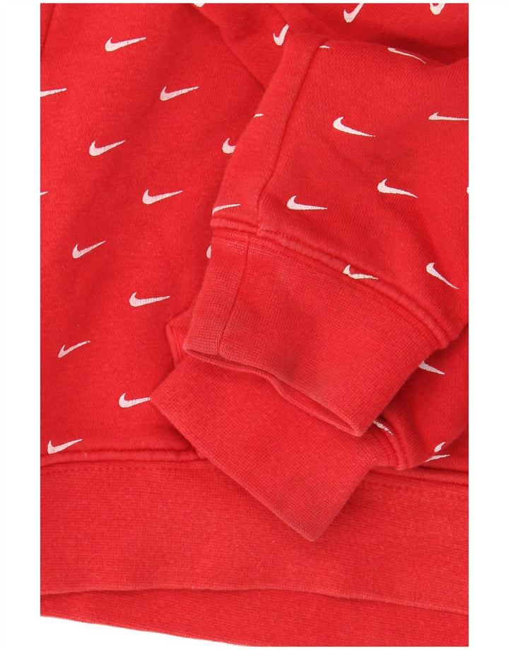 Nike Jungen Kapuzenpullover, 6–7 Jahre, rote Baumwolle