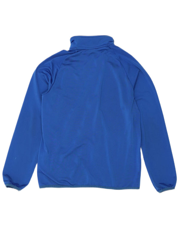 Adidas Jungen-Trainingsanzug-Top-Jacke, 13–14 Jahre, blaues Colourblock-Polyester