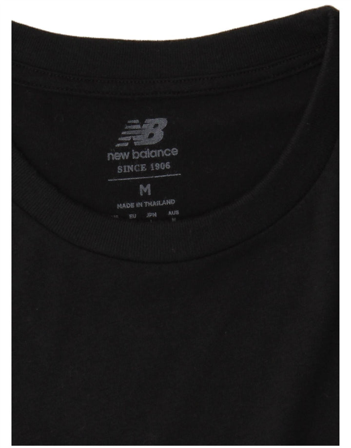 NEW BALANCE Mens Graphic T-Shirt Top Medium Black