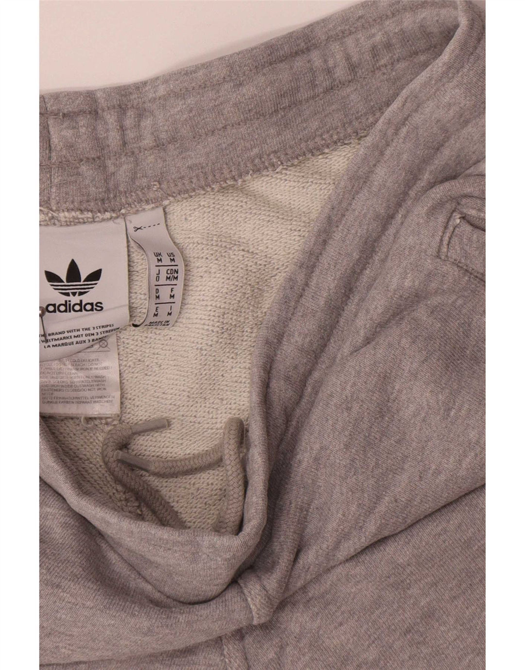 Adidas Herren Sportshorts mittelgraue Baumwolle
