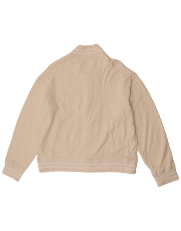 Converse Damen Graphic Varsity Jacke UK 18 XL weiß gestreifte Baumwolle