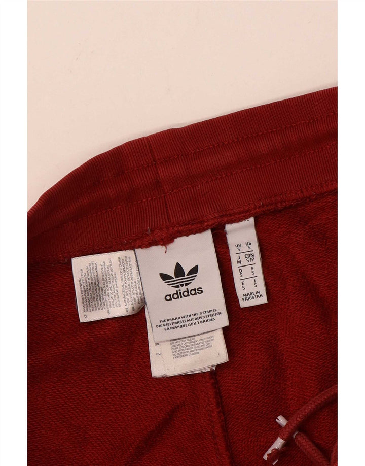 Adidas Herren-Trainingshose, Jogginghose, klein, rot, Baumwolle