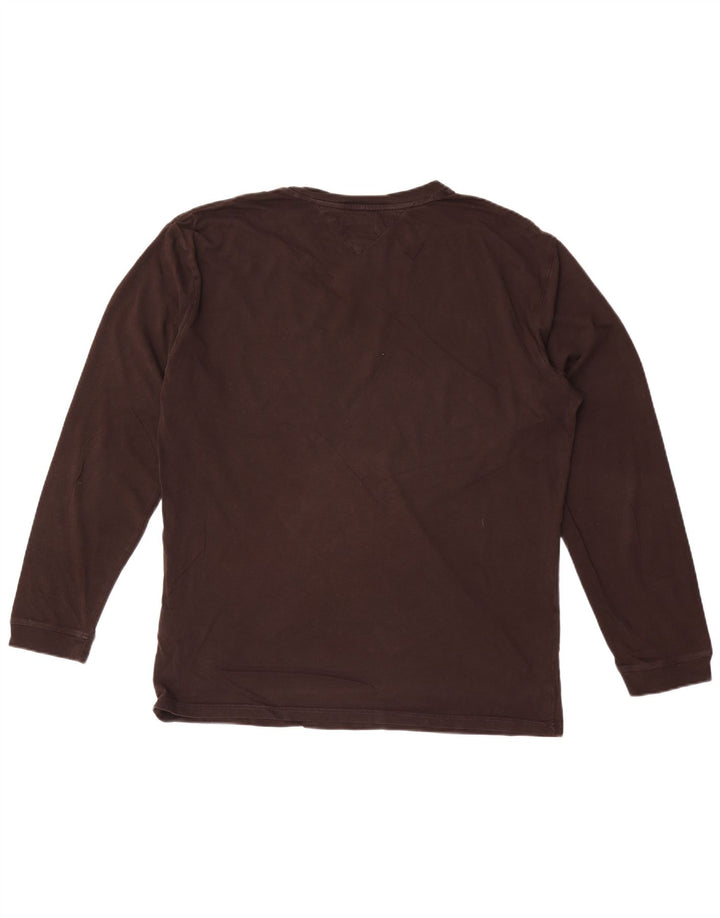 Tommy Hilfiger Herren-Top, langärmelig, groß, braun