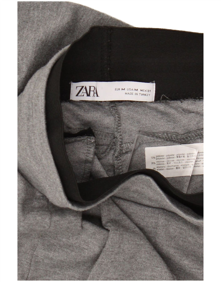 Kurze Trainingshose für Herren von Zara, mittelgraues Farbblock-Polyester
