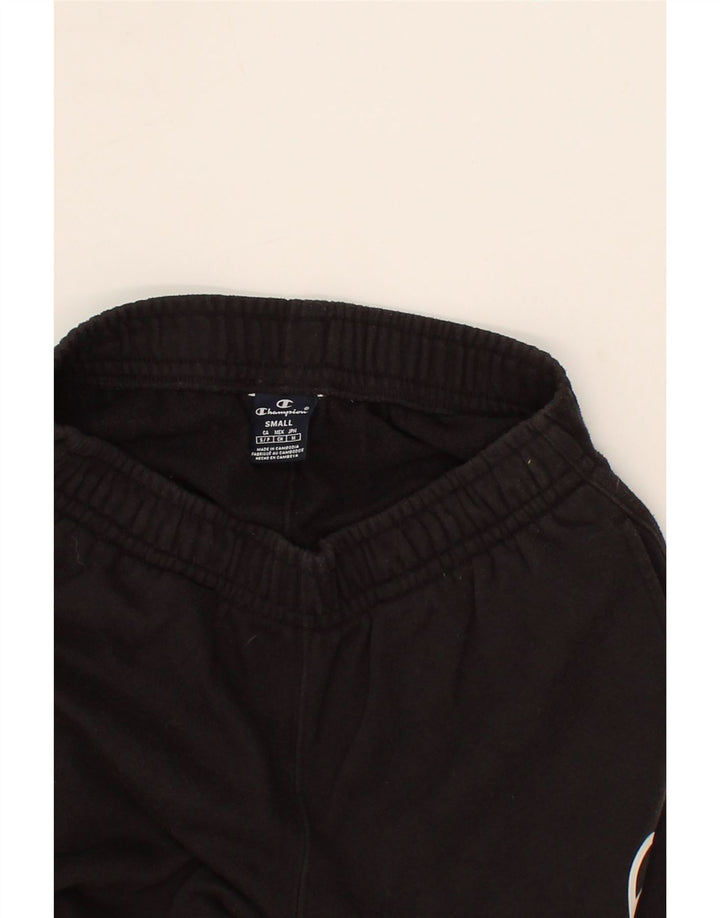 CHAMPION Mens Graphic Tracksuit Trousers Joggers Small  Black Vintage Champion and Second-Hand Champion from Messina Hembry 