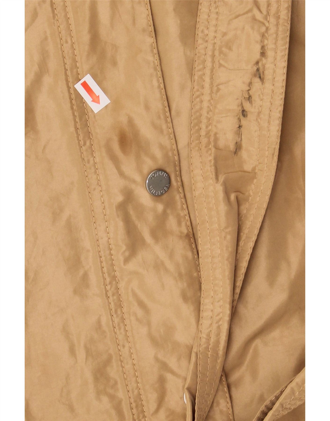 TOMMY HILFIGER Womens Utility Jacket UK 16 Large Beige Polyester Vintage Tommy Hilfiger and Second-Hand Tommy Hilfiger from Messina Hembry 