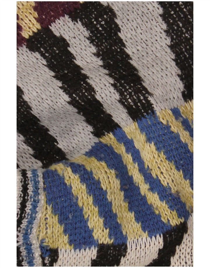 Vintage Herren Cardigan Pullover groß bunt gestreift