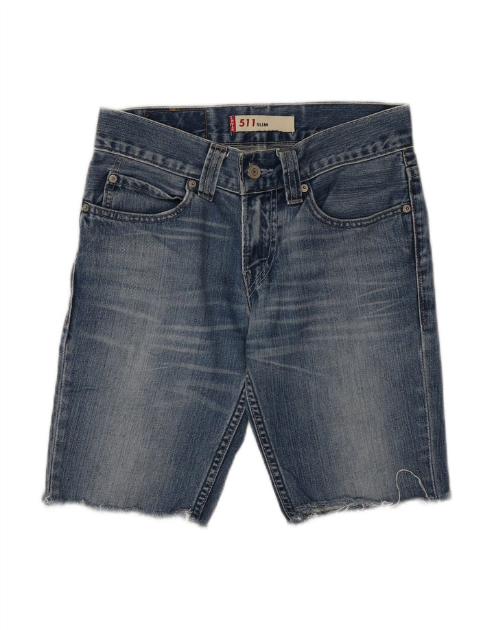 LEVI'S Womens 511 Slim Denim Shorts W29 Medium  Blue