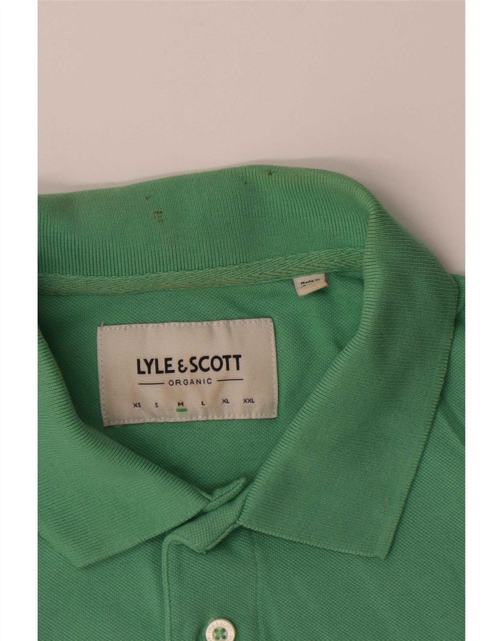 Lyle & Scott Herren-Poloshirt aus mittelgrüner Baumwolle