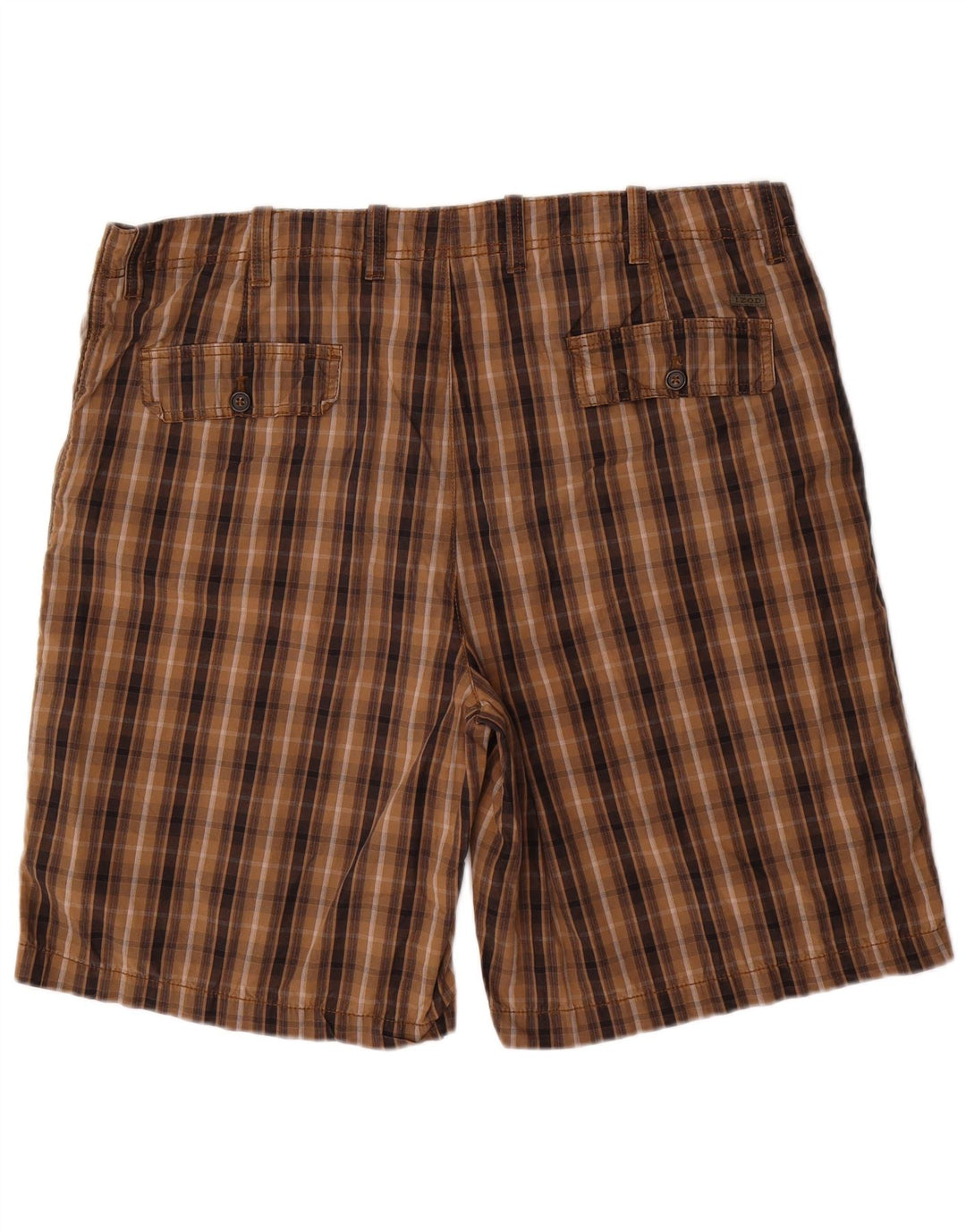 IZOD Herren Chino-Shorts W40 XL braun karierte Baumwolle