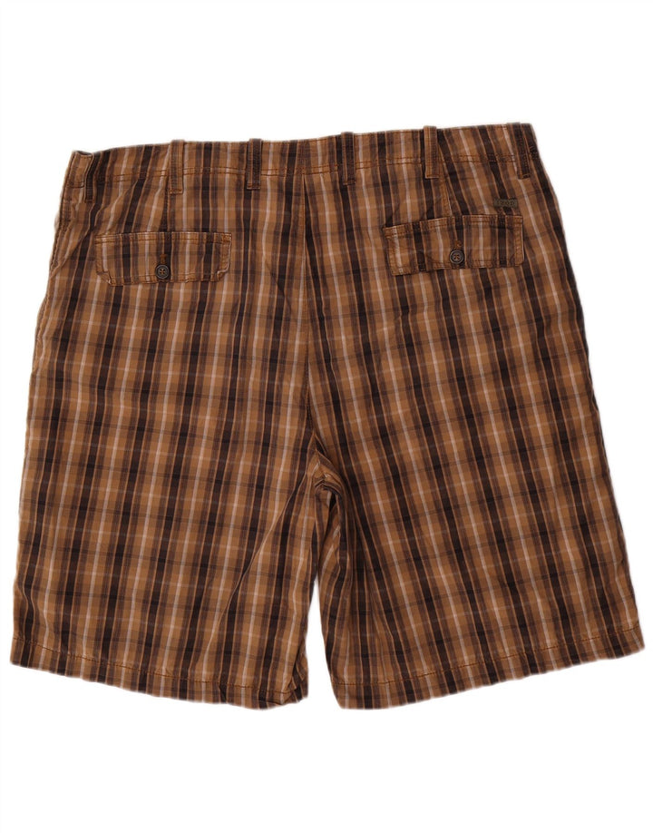 IZOD Herren Chino-Shorts W40 XL braun karierte Baumwolle