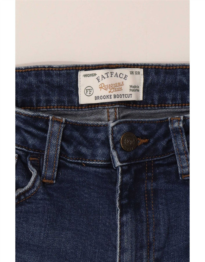 Fat Face Damen Brooke Bootcut Jeans UK 12 Medium W28 L29 Blaue Baumwolle
