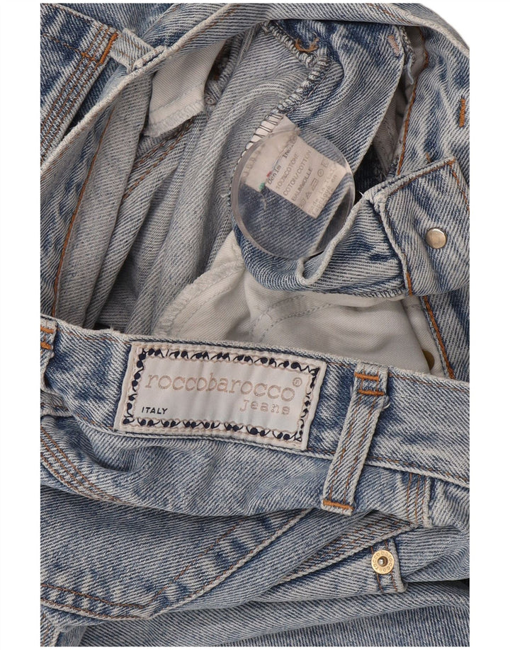 Roccobarocco Damen Tapered Jeans W28 L27 Blaue Baumwolle