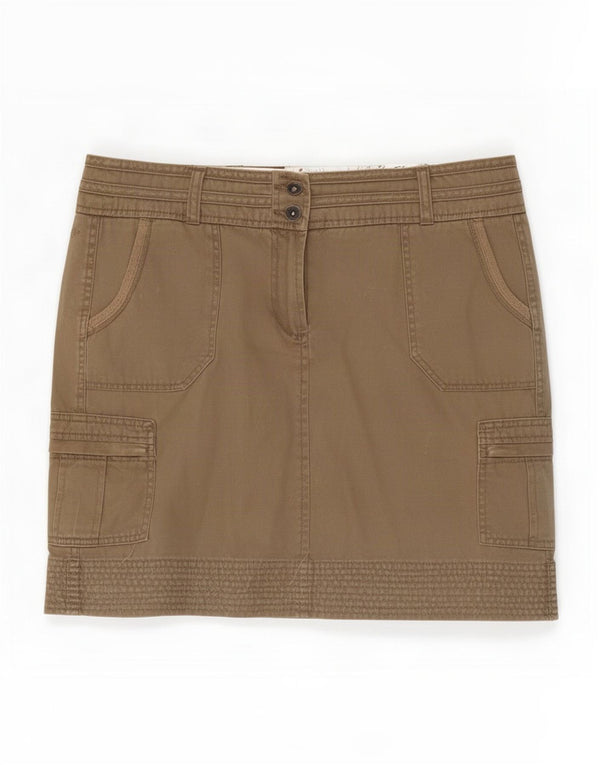 Fat Face Mini-Cargo-Rock für Damen, UK 12, Mittel W36, Khaki, Baumwolle