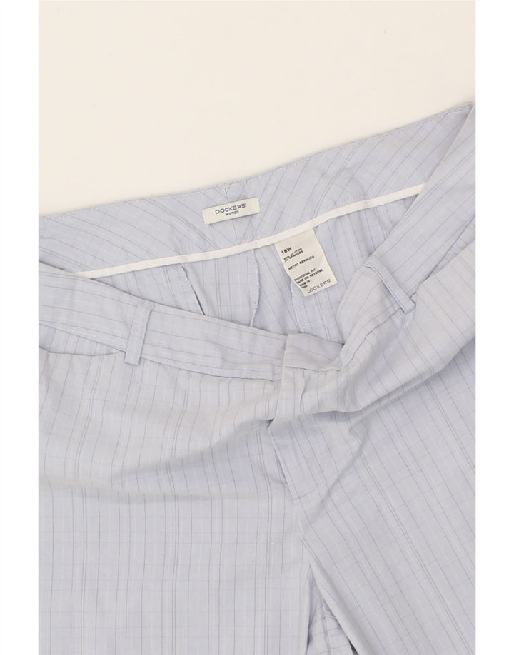 DOCKERS Womens Casual Shorts W36 Large  Blue Check Cotton Vintage Dockers and Second-Hand Dockers from Messina Hembry 