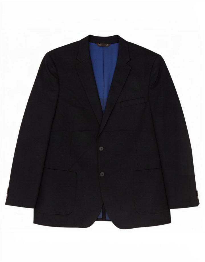 Marks & Spencer Herren-Blazer mit 2 Knöpfen, UK 48, 2XL, Marineblau, Polyester