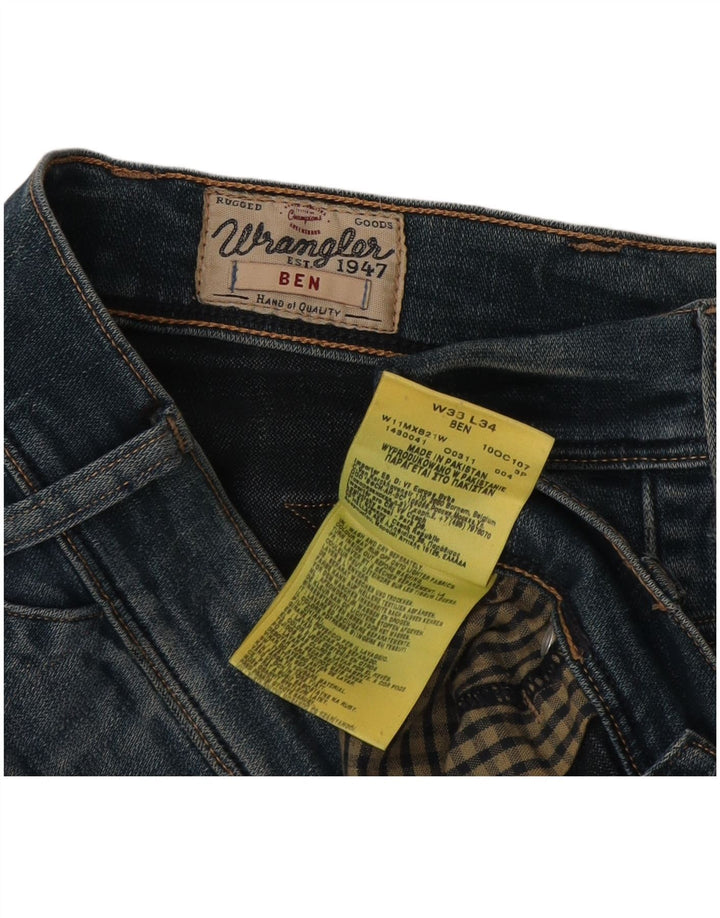 Wrangler Herren Ben Slim Jeans W38 L34 Blaue Baumwolle