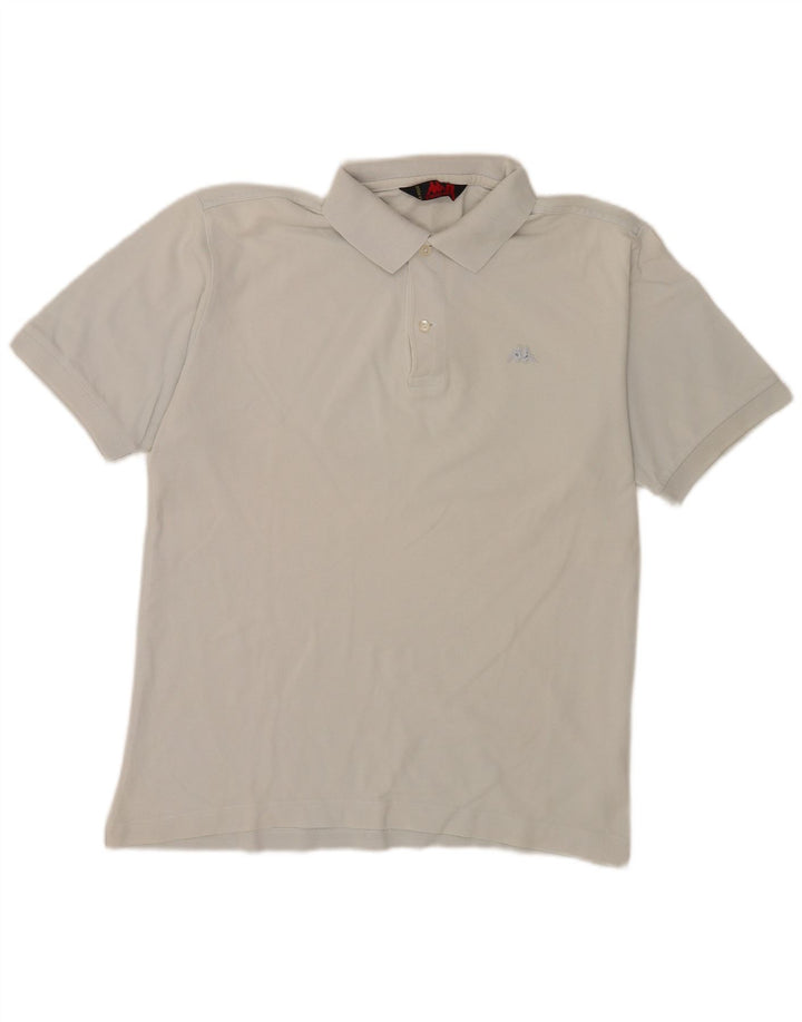 Kappa Herren-Poloshirt aus mittelweißer Baumwolle