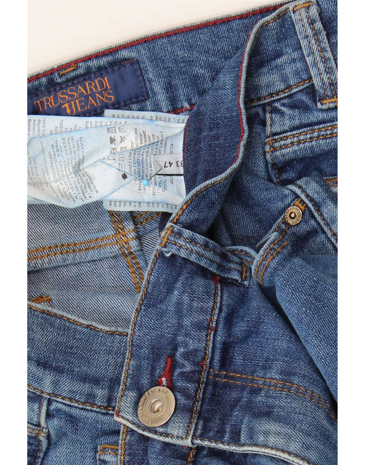 Trussardi Herren Slim Jeans W33 L30 Blaue Baumwolle
