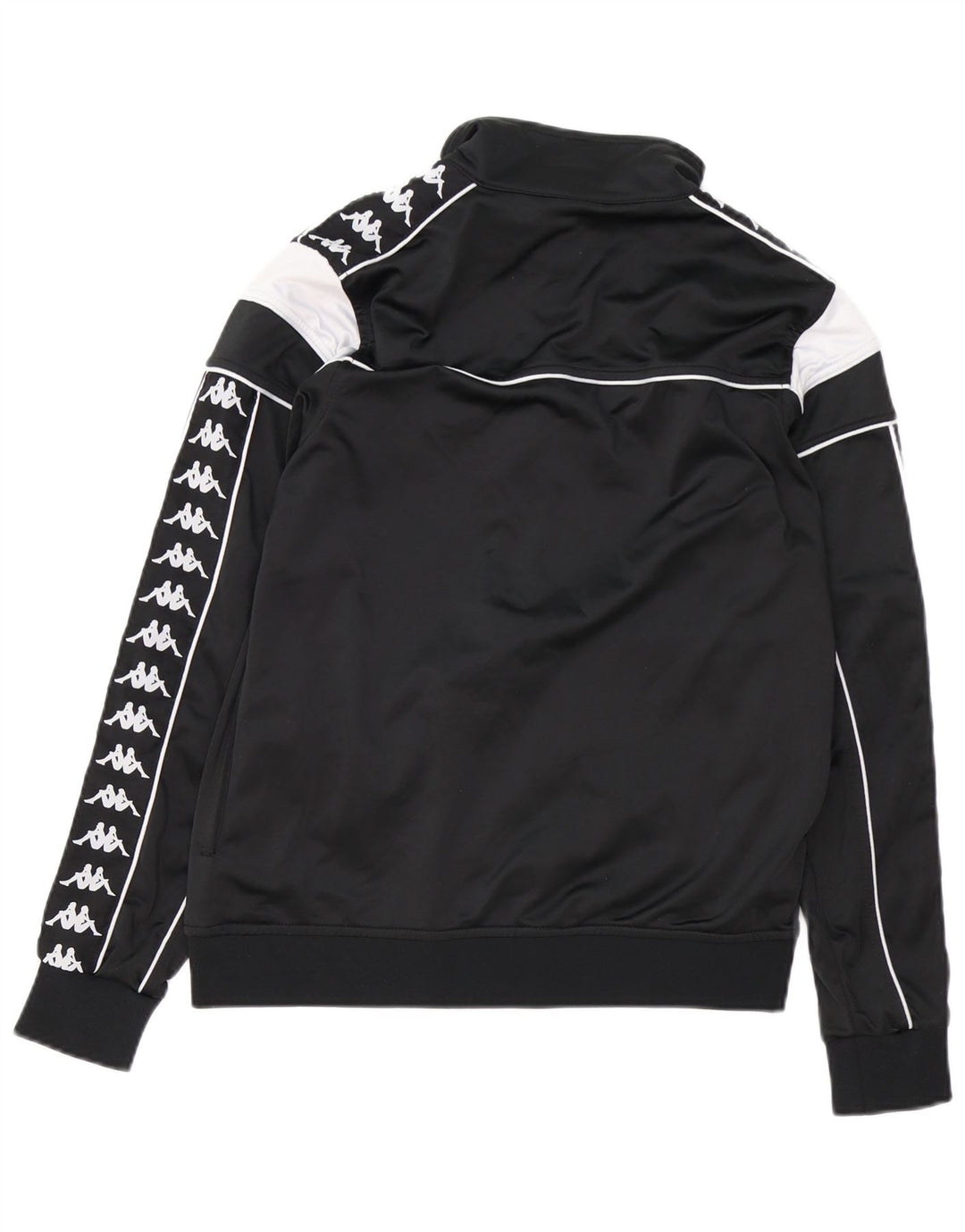 KAPPA Damen-Trainingsanzugoberteil mit Grafik, UK 14, Mittelschwarz, Farbblock