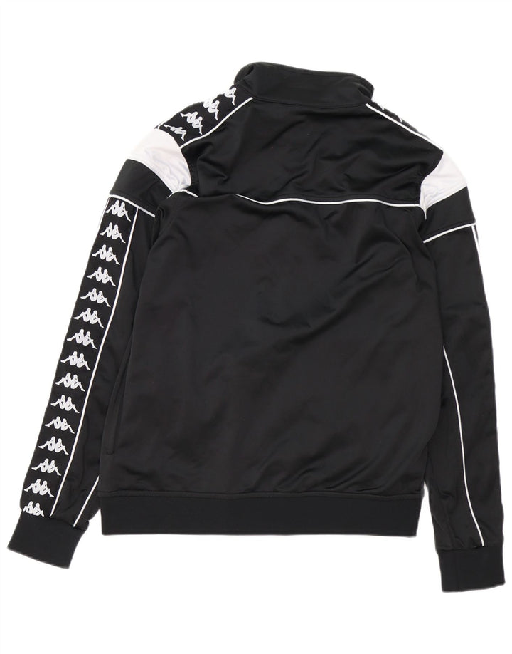 KAPPA Damen-Trainingsanzugoberteil mit Grafik, UK 14, Mittelschwarz, Farbblock