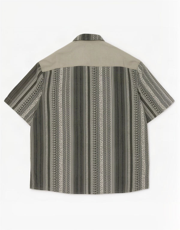 Santoryo Herren Kurzarmhemd XL Grün Geometrisch